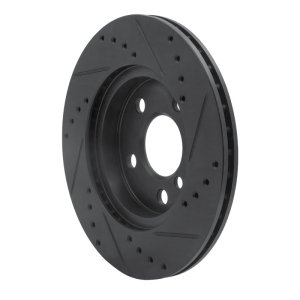 BMW i3 Brake Rotor (1) - Front Left - R1 Concepts - Drilled & Slotted - Black - `14-`21